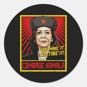 Comrade Kamala Kamala Harris Tim Wheimer Coach 202 Runder Aufkleber