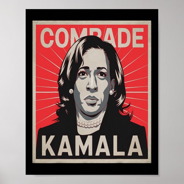 Comrade Kamala Shirt Funny Political Wear Pearl Poster (Vorne)