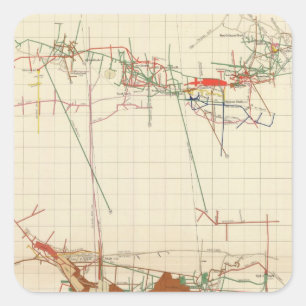 Comstock Grubenbilder Nr. III Quadratischer Aufkleber