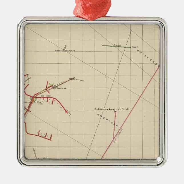 Comstock Grubenbilder Nr. VIX Silbernes Ornament (Vorne)