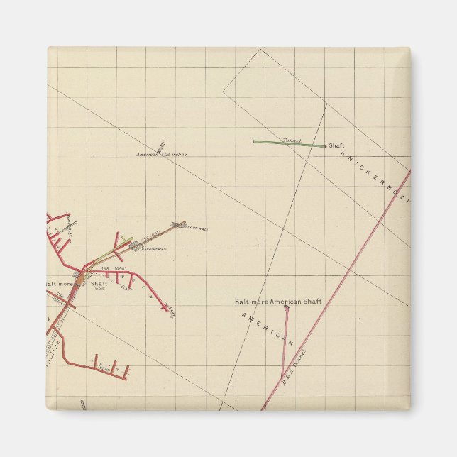 Comstock Mine Maps Number VIX Magnet (Vorne)