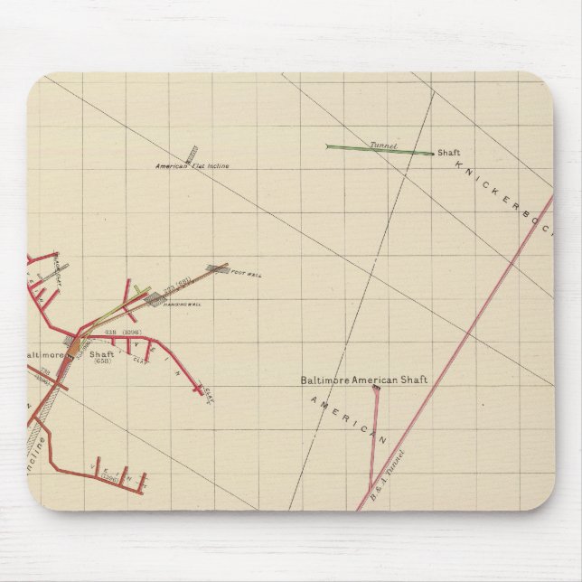Comstock Mine Maps Nummer VIX Mousepad (Vorne)