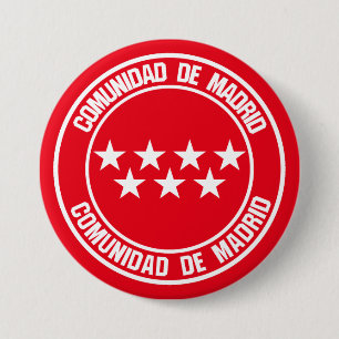 Comunidad de Madrid Runde Emblem Button