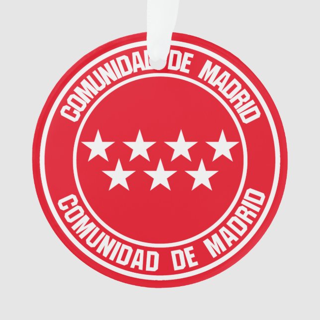 Comunidad de Madrid Runde Emblem Ornament (Vorderseite)