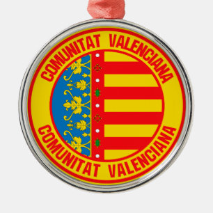 Comunitat Valenciana Runde Emblem Ornament Aus Metall
