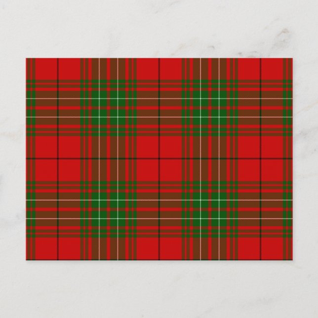 Comyn tartan red kariert postkarte (Vorderseite)