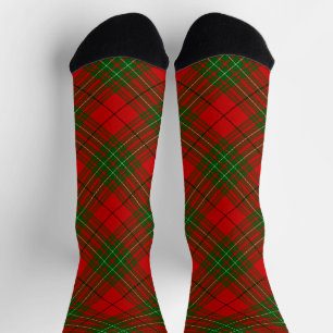 Comyn tartan red kariert socken