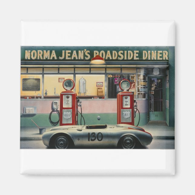 CON03-V2 Zielort Autobahnkalender Girl.tif Magnet (Vorne)