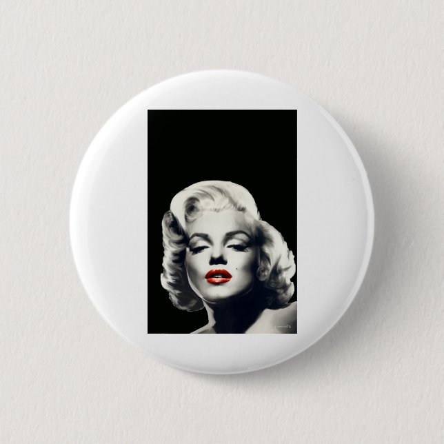 CON24BW-V4 rote Lippen Marilyn IN BLACK.tif Button (Vorderseite)