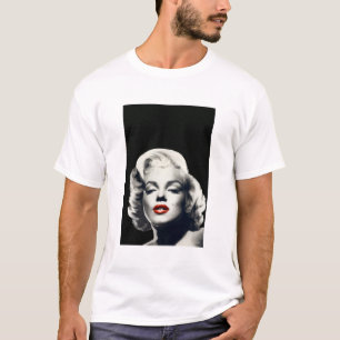 CON24BW-V4 rote Lippen Marilyn IN BLACK.tif T-Shirt