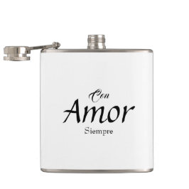 Con Amor, Siempre Vinyl Wrapped Flask Flachmann