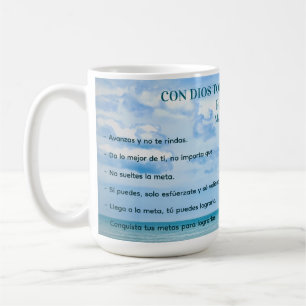 Con Dios Todo Posible Blue Sky Conquistas Metas Kaffeetasse
