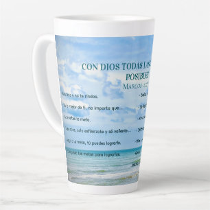 Con Dios Todo Posible Blue Sky Conquistas Metas Milchtasse