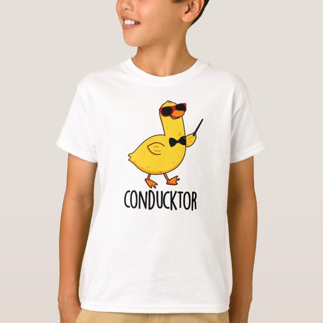 Con-duck tor Funny Music Conductor Duck Pun T-Shirt (Vorderseite)