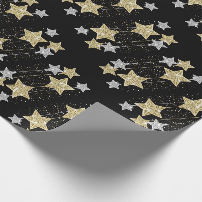  con estrellas para celebraciones geschenkpapier (Ecke)