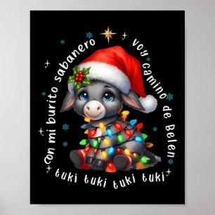 Con Mi Burrito Sabanero Mexican Tuki Tuki Donkey L Poster