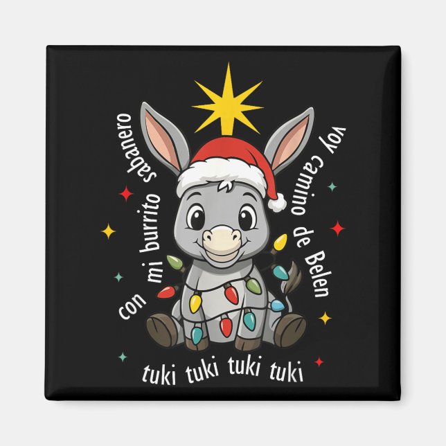 Con Mi Burrito Sabanero Mexican Tuki Tuki Latino X Magnet (Vorne)