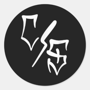 Con Safos Tattoo Graffiti Chicano Kunst, Dichtung Runder Aufkleber