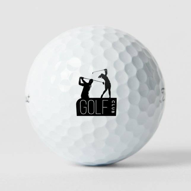  con silueta de  golfistas  golfball (Vorderseite)
