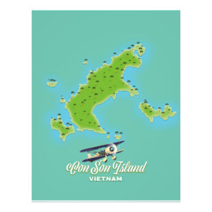 Con Son Island Karte Vietnam Fotodruck