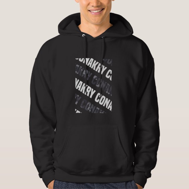 Conakry Camouflage Pattern Gray Camouflage Hoodie (Vorderseite)