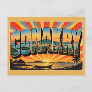 Conakry Große Moschee Atlantikküste Vintage Reise Postkarte