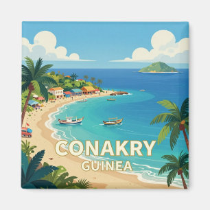 🌴 Conakry Guinea Tropische Uferpromenade Magnet