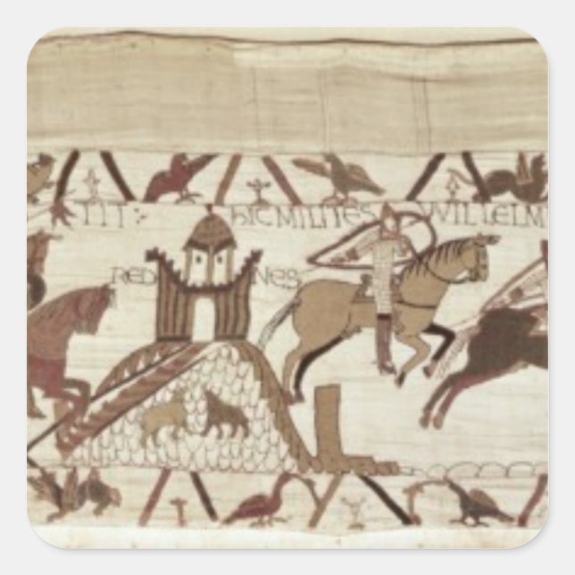 Conan flieht vor Dol Quadratischer Aufkleber (Vorderseite)