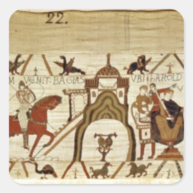 Conan übergibt die Tasten von Dinan Quadratischer Aufkleber (Vorderseite)