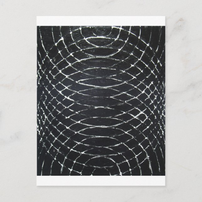 Concentric Black Ripples (schwarzer Minimalismus) Postkarte (Vorderseite)