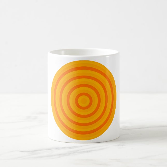 Concentric Colorful Circle Coffee Tasse (Mittel)