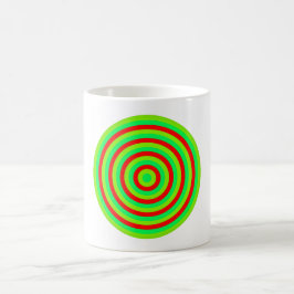Concentric Colorful Circle Coffee Tasse