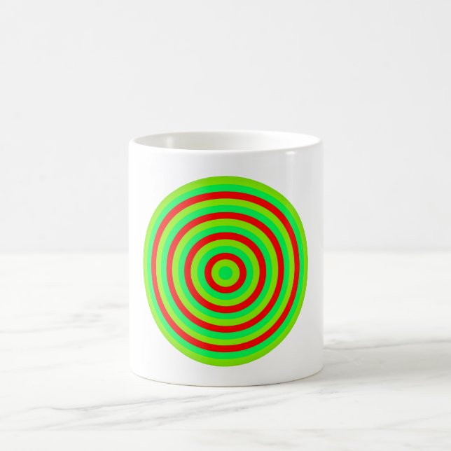 Concentric Colorful Circle Coffee Tasse (Mittel)