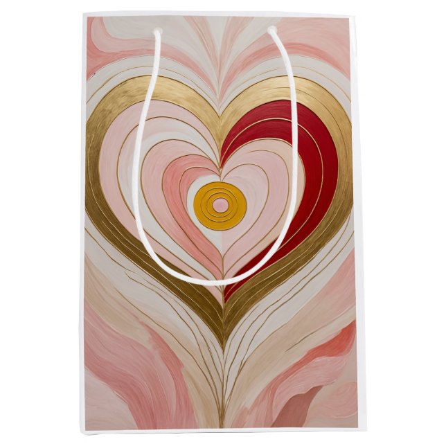 Concentric Heart Blossom Mittlere Geschenktüte (Vorderseite)