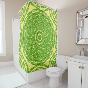 Concentric Leaf Rings von Kenneth Yoncich Duschvorhang