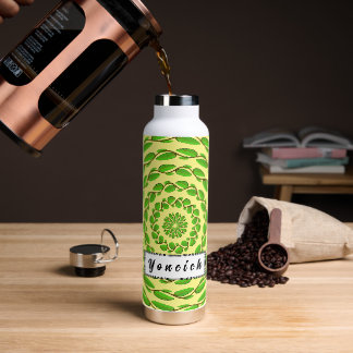 Concentric Leaf Rings von Kenneth Yoncich Trinkflasche