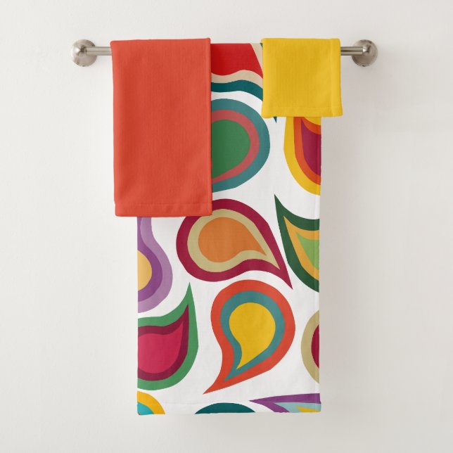 Concentric Paisleys Badhandtuch Set (Insitu)