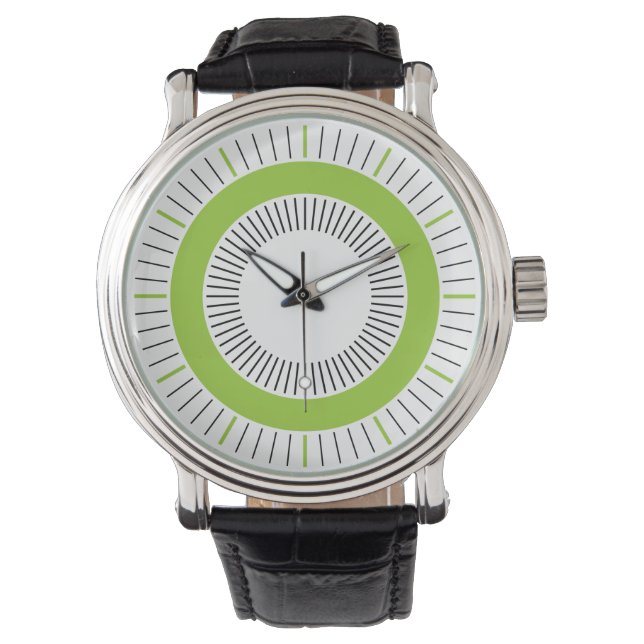Concentric Rays - Martian Green Armbanduhr (Vorderseite)