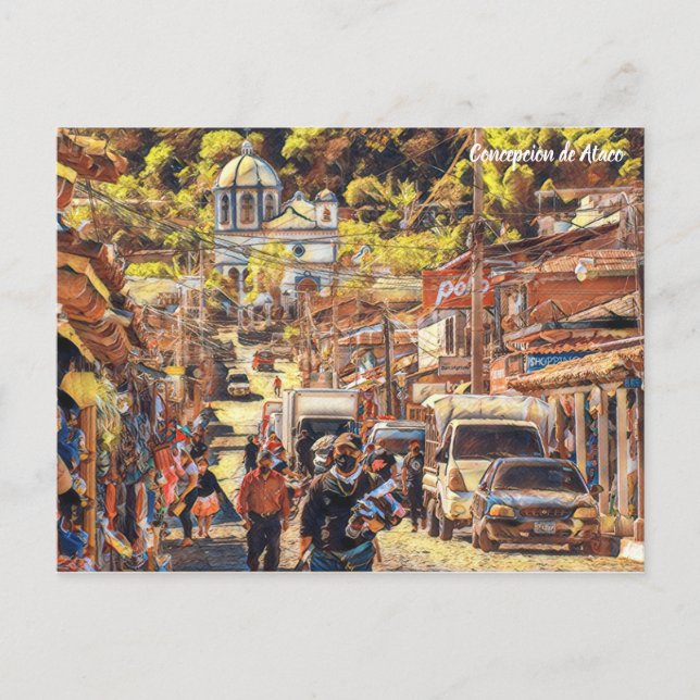 Concepción de Ataco, El Salvador, Art Postkarte (Vorderseite)