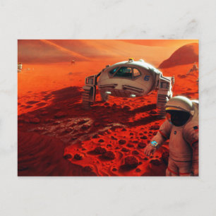 Concept Art of Future Manned Mars Mission Postkarte