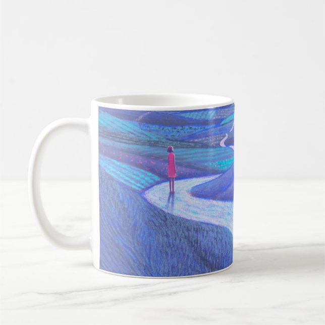 Concept Art, surreal Kunstwerk, Hoffnung Leben Tra Kaffeetasse (Links)