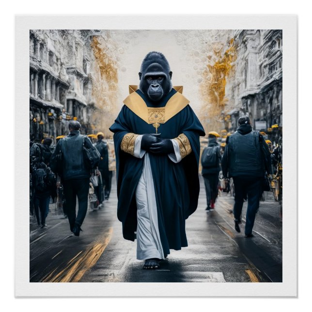 Concept Art Wall: Gorilla in Monastic Robes Poster (Vorderseite)
