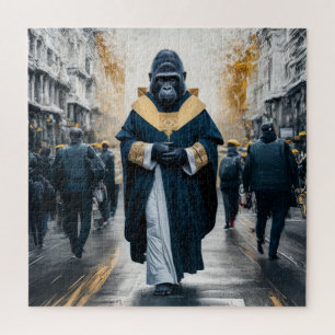 Concept Art Wall: Gorilla in Monastic Robes Puzzle