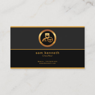 Concept Corporate Bold Black Minimalistisch Chauff Visitenkarte