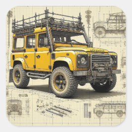 Concept Defender Quadratischer Aufkleber
