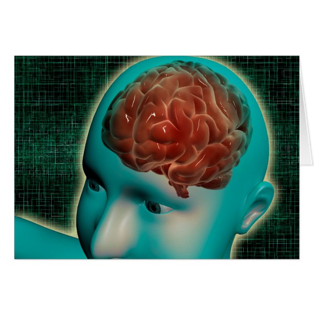 Concept Image of Female Body with Brain 1 (Vorderseite (Horizontal))