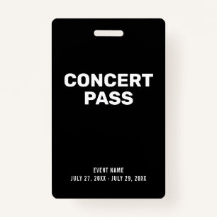 Concept Pass Black & White Custom ID Abzeichen Ausweis