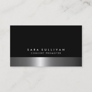 Concept Promoter Bold Dark Chrome Business Card Visitenkarte