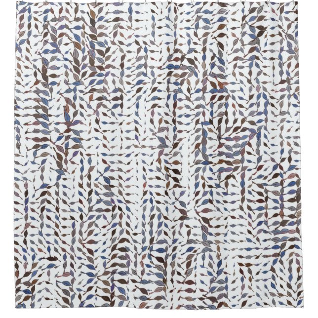 Conceptual background leaves drawing pattern. Styl Duschvorhang (Vorderseite)