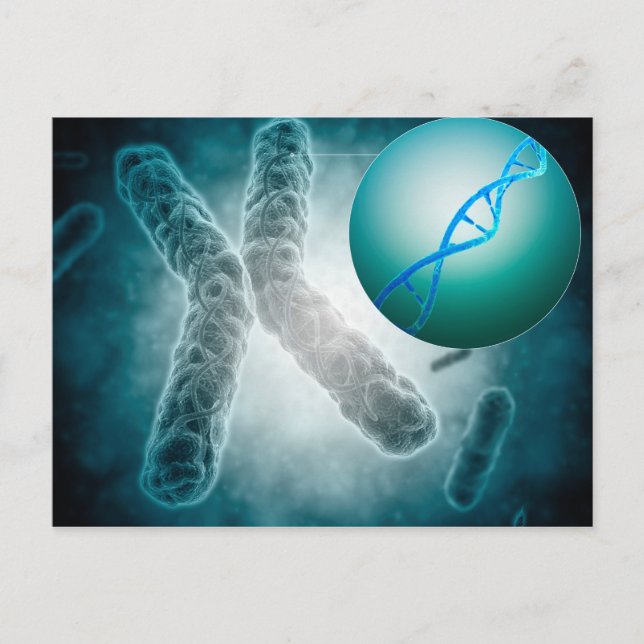 Conceptual Image of a Telomere show DNA Postkarte (Vorderseite)